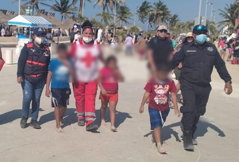 Reportan  6 niños extraviados en el malecón de Puerto Progreso