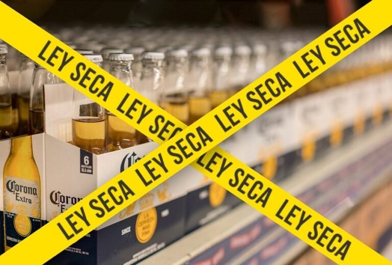 Ley seca el próximo sábado y domingo
