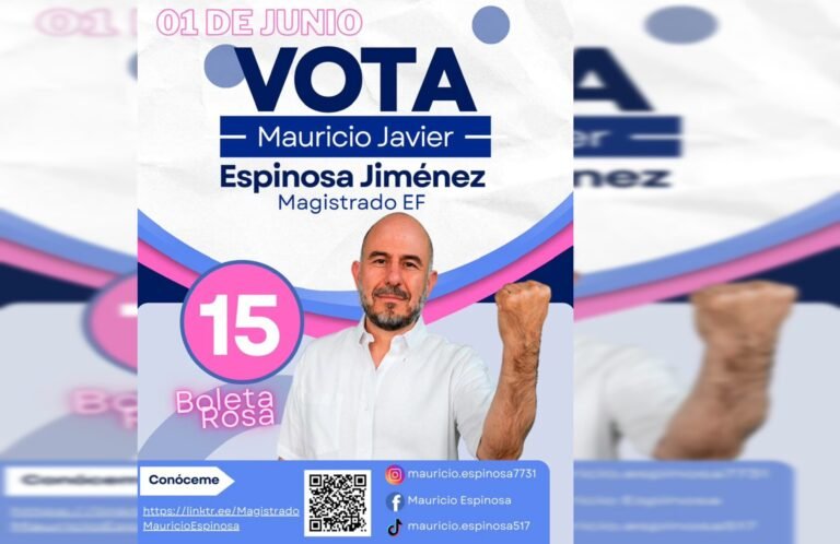 Mauricio Javier Espinosa Jiménez: La justicia con rostro humano también se vota