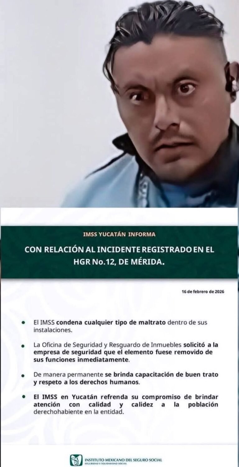Zafarrancho en hospital de Mérida: IMSS retira a guardia tras agresión a derechohabientes