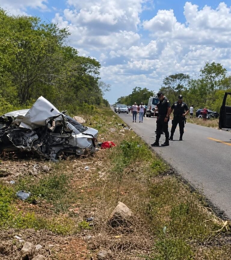 Trágico choque múltiple en la Mérida-Celestún deja cinco muertos y varios lesionados