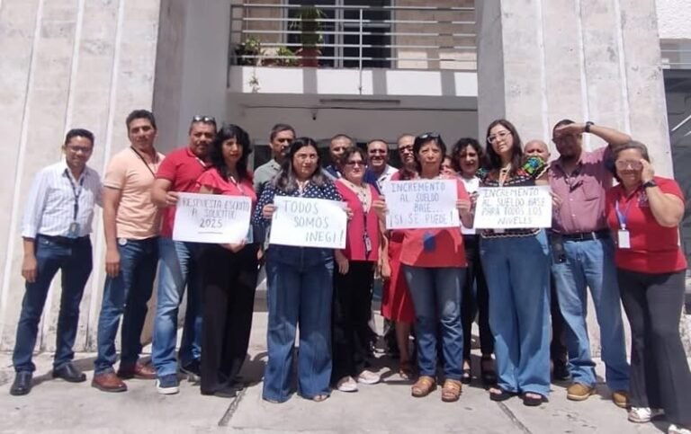 “Queremos soluciones”: trabajadores del INEGI reclaman aumento salarial y mejores prestaciones