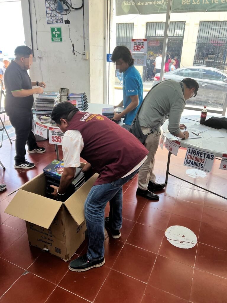 Inmovilizan casi 300 útiles escolares en Mérida por incumplir con etiquetado obligatorio